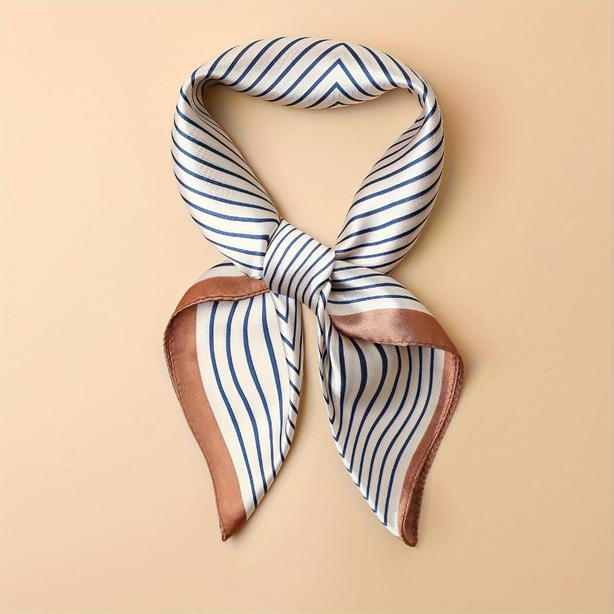 Elegant Square Scarf for Women 23.6-inch Square Scarf Scarves Lightweight Polyester Apparel Head Neck Covering for Daily Wear
