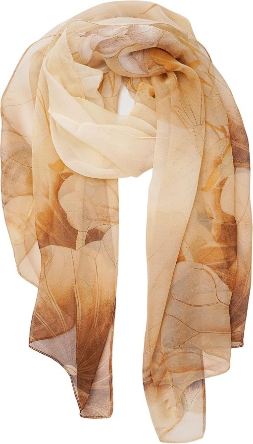 YOUR SMILE Ladies/Women's Lightweight Floral Print/Solid Color mixture Shawl Scarf For Spring Summer season