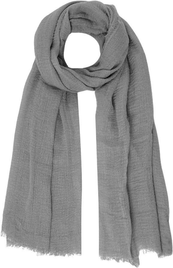 Nydotd Women Summer Cotton Linen Scarf Crinkle Long Beach Shawl Wrap hijab with Fringe