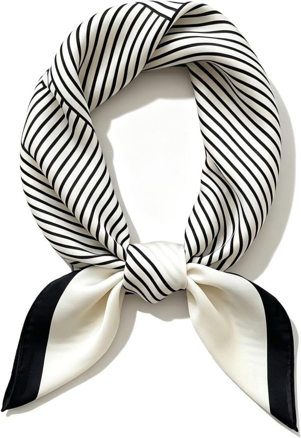 GoldenLife Silk Scarf for Women - 27.5" Square Satin Head Scarf, Silk Feeling Hair Bandanas, Neck Scarves & Hair Scarves